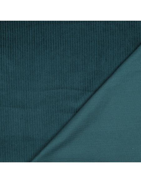 Tecido de veludo cotelê de algodão - Verde esmeralda