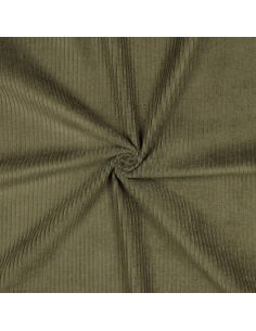 Tecido de veludo cotelê de algodão - Verde militar