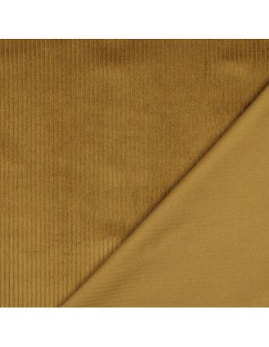 Tecido veludo cotelê de algodão - Ocre