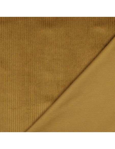 Tecido veludo cotelê de algodão - Ocre