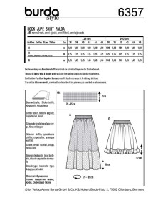 Molde de saia - Burda 6357 2