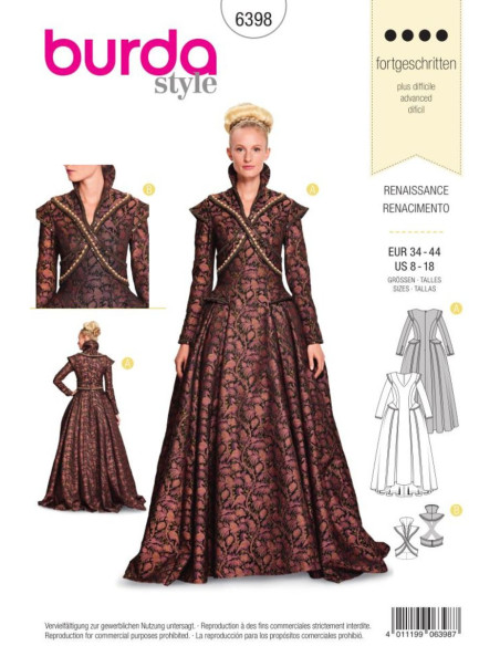 Padrão de fantasia - Burda 6398