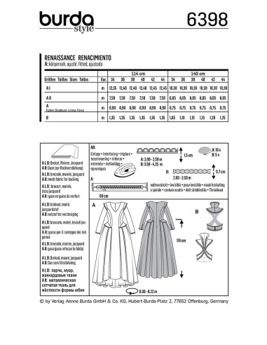 Padrão de fantasia - Burda 6398