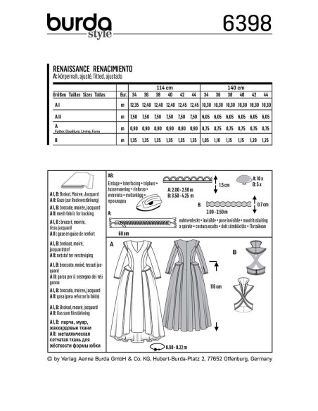 Padrão de fantasia - Burda 6398
