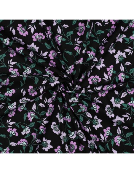 Tecido viscose pesado stretch Rosella - Preto