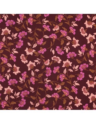 Tecido viscose pesado stretch Rosella - Bordeaux