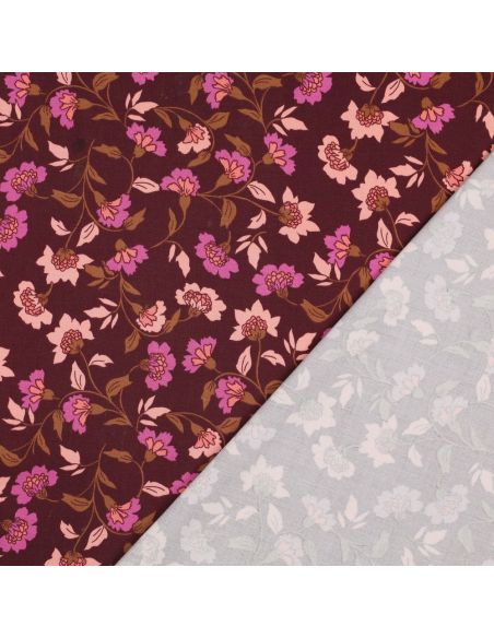 Tecido viscose pesado stretch Rosella - Bordeaux
