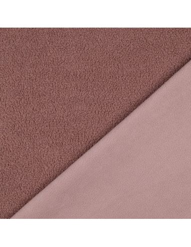Tecido polar Teddy dupla face - Blush