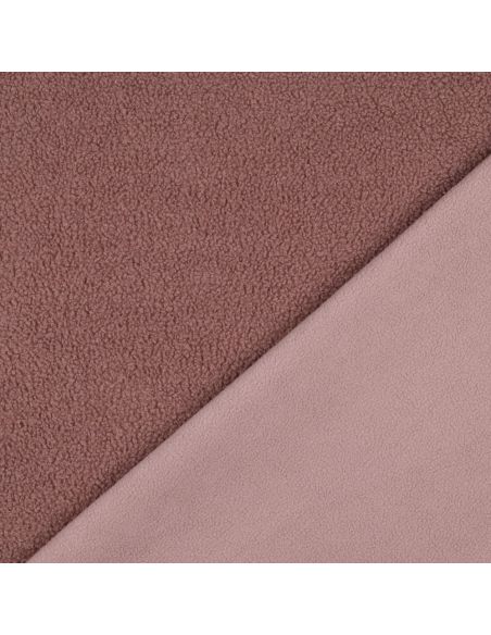 Tecido polar Teddy dupla face - Blush