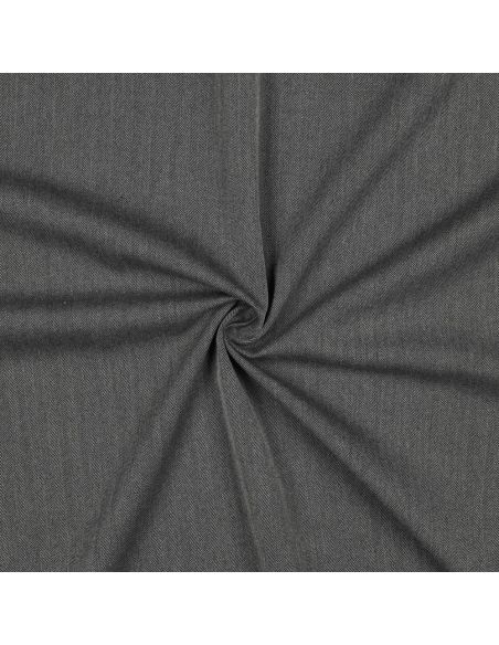 Tecido espinha de peixe stretch fino - Cinza