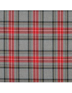 Tecidos tartan escoceses - Vermelho e cinza 2