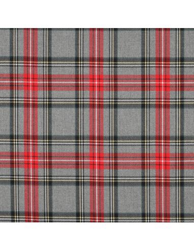 Tecidos tartan escoceses - Vermelho e cinza