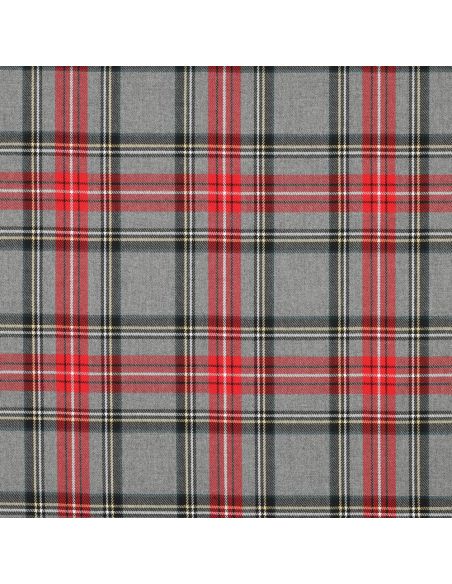 Tecidos tartan escoceses - Vermelho e cinza