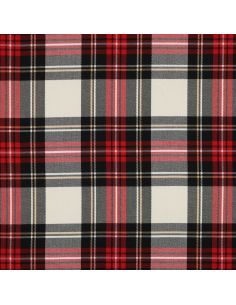 Tecidos tartan escoceses - Preto, vermelho, amarelo e branco 2
