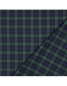 Tecidos tartan escoceses - Preto, azul e verde
