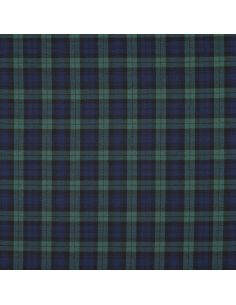 Tecidos tartan escoceses - Preto, azul e verde 2