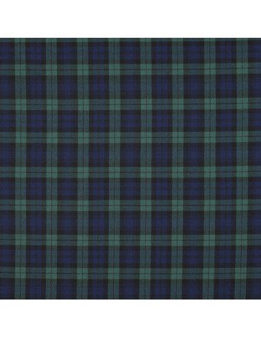 Tecidos tartan escoceses - Preto, azul e verde