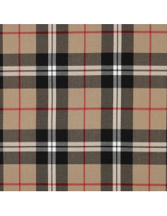 Tecidos tartan escoceses - Camel e preto 2