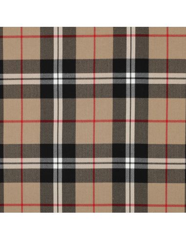 Tecidos tartan escoceses - Camel e preto