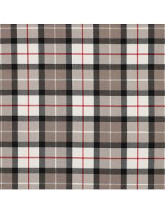 Tecidos tartan escoceses - Taupe e preto 2