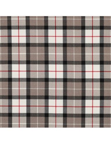 Tecidos tartan escoceses - Taupe e preto