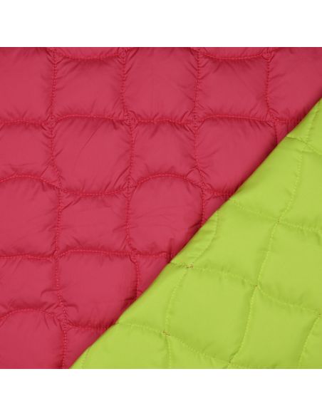 Tecido acolchoado dupla face pop - Rosa e amarelo