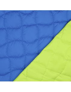 Tecido acolchoado dupla face pop - Azul e verde anis
