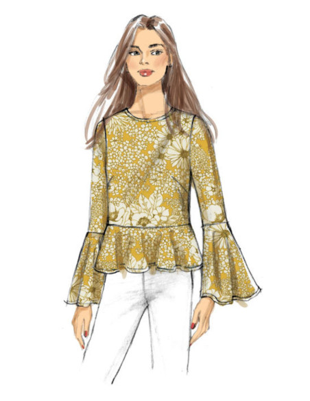 Molde de blusa - Butterick 6592