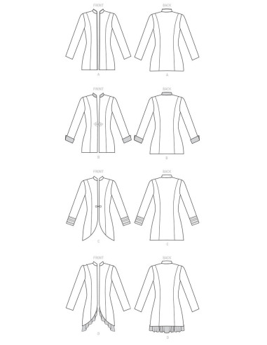 Molde de casaco - Butterick 6602