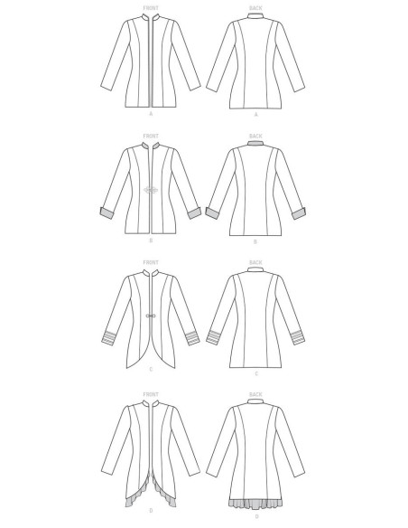 Molde de casaco - Butterick 6602