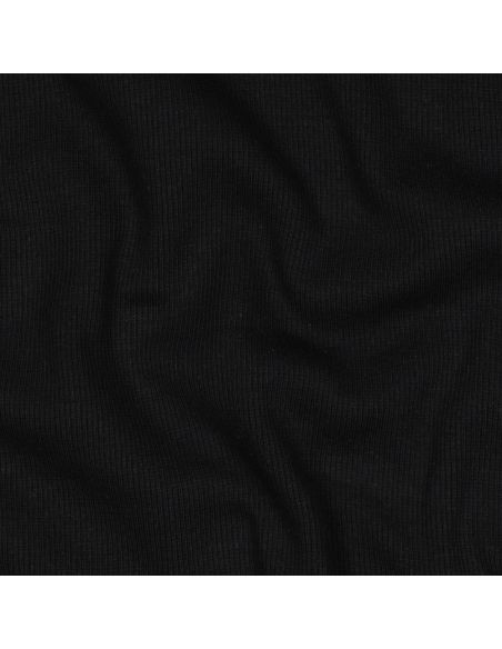 Tecido jersey canelado - Preto