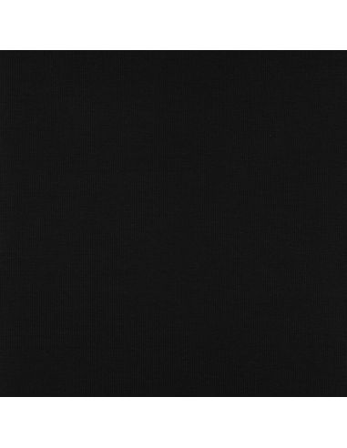 Tecido jersey canelado - Preto