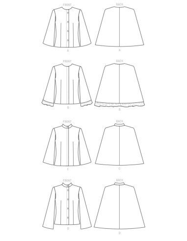 Molde de capa - Butterick 6603