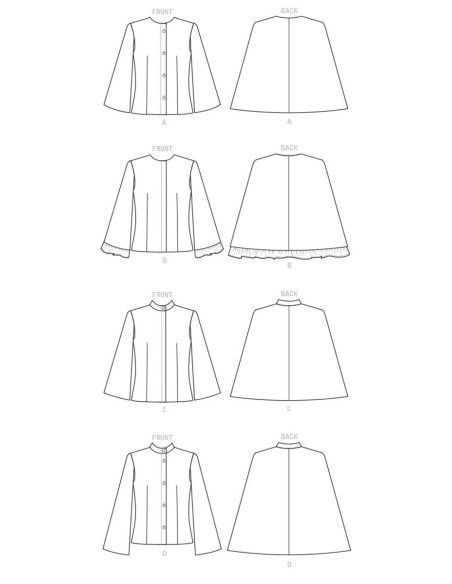 Molde de capa - Butterick 6603