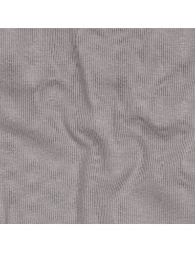 Tecido jersey canelado - Cinza