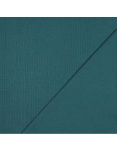 Tecido jersey canelado - Azul petróleo 2