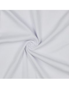 Tecido jersey canelado - Branco