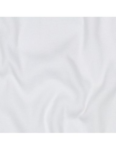 Tecido jersey canelado - Branco