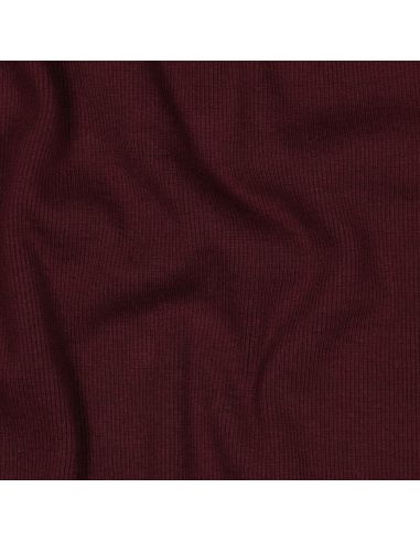 Tecido jersey canelado - Bordeaux
