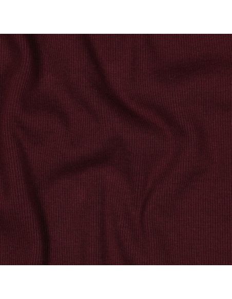 Tecido jersey canelado - Bordeaux