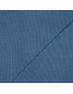 Tecido jersey canelado - Azul jeans 2