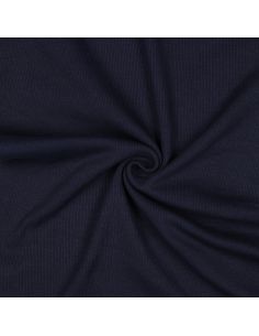 Tecido jersey canelado - Azul marinho