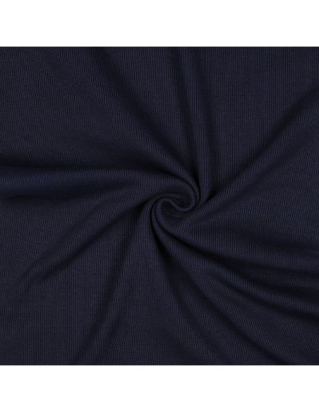 Tecido jersey canelado - Azul marinho