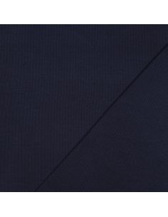 Tecido jersey canelado - Azul marinho 2