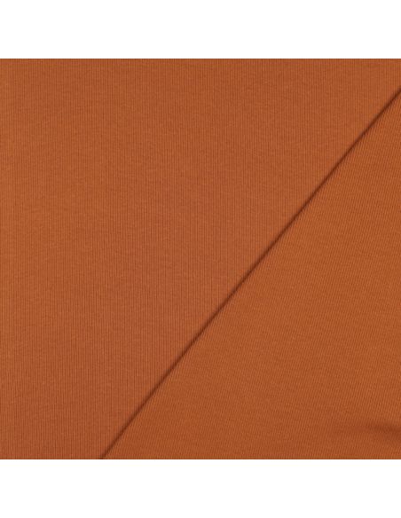 Tecido jersey canelado - Tijolo