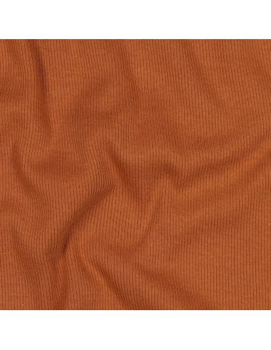 Tecido jersey canelado - Tijolo