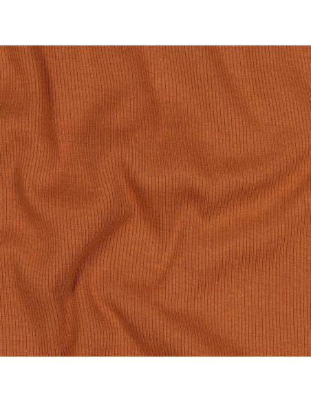 Tecido jersey canelado - Tijolo