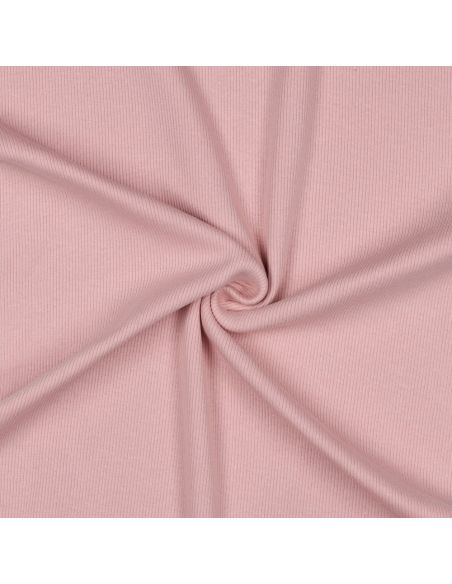 Tecido jersey canelado - Blush