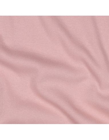 Tecido jersey canelado - Blush