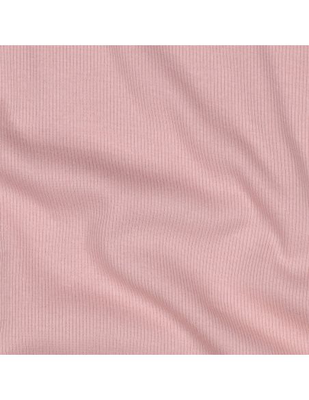 Tecido jersey canelado - Blush